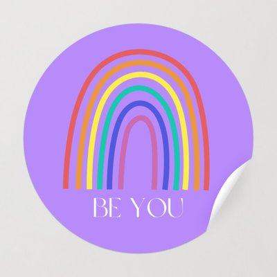 Free custom printable rainbow stickers